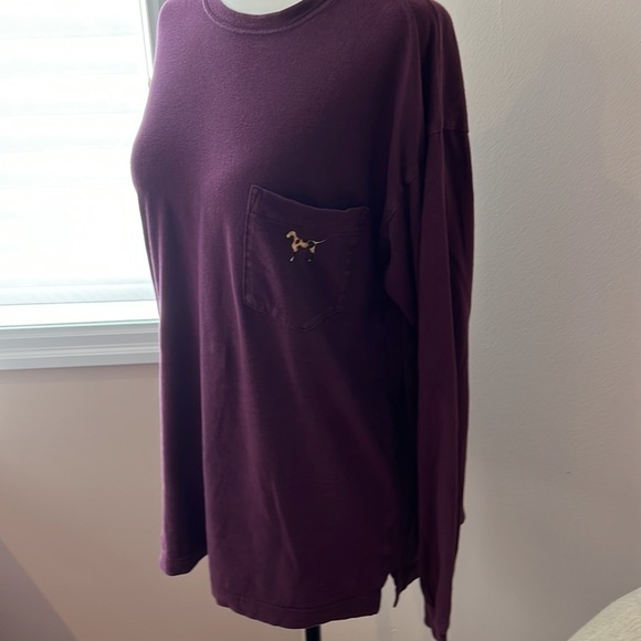 VS Pink l Long Sleeve Purple Top - Picture 3 of 7